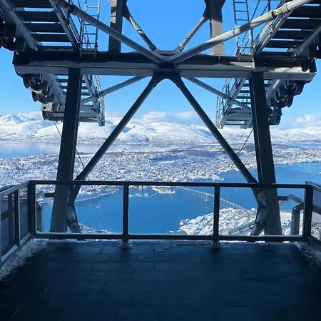 Aurora Very Close To Cable Car And Sherpatrappa Tromsø